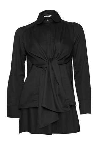 Double Layer Shirt - Black Organic Cotton