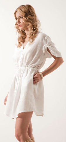 Oversized Shirt Dress in Linen