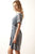 Oversized "T" Dress with belt - Blue