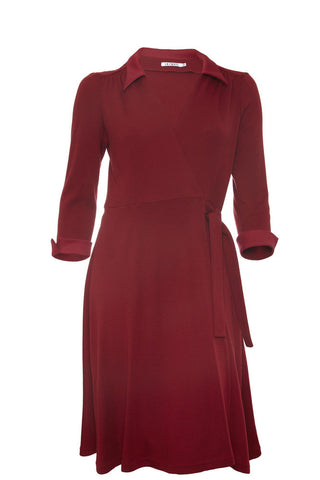 Outsider Wrap Dress - Red