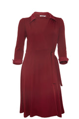 Outsider Wrap Dress - Red
