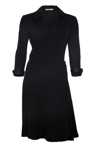 Outsider Wrap Dress - Black