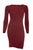 Outsider Long Sleeve Merino Pencil Dress - Red