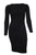 Outsider Long Sleeve Merino Pencil Dress - Black