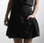 Black Gather Pocket Skirt